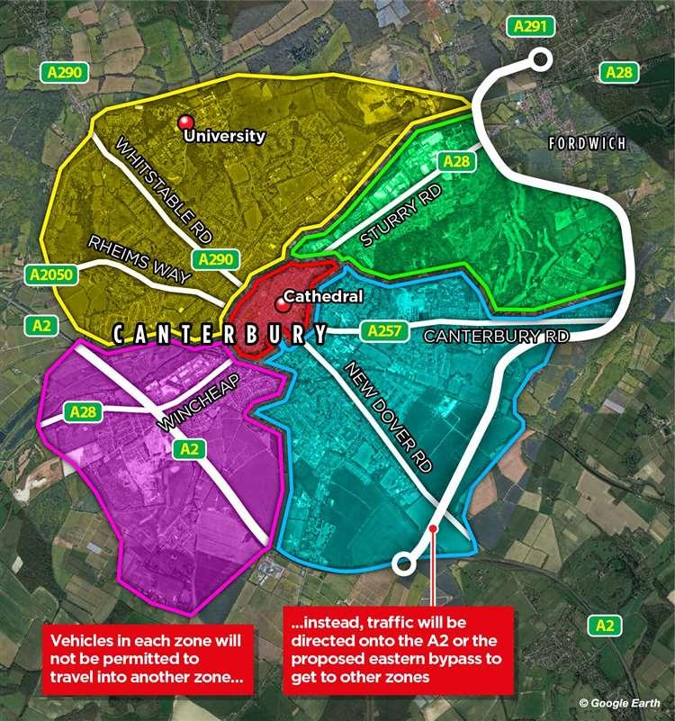 Canterbury Council traffic zones
