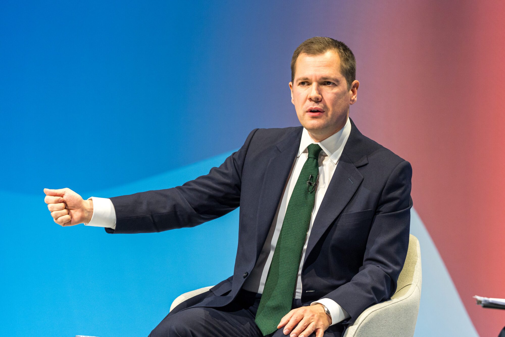 Robert Jenrick campaigning for leadership
