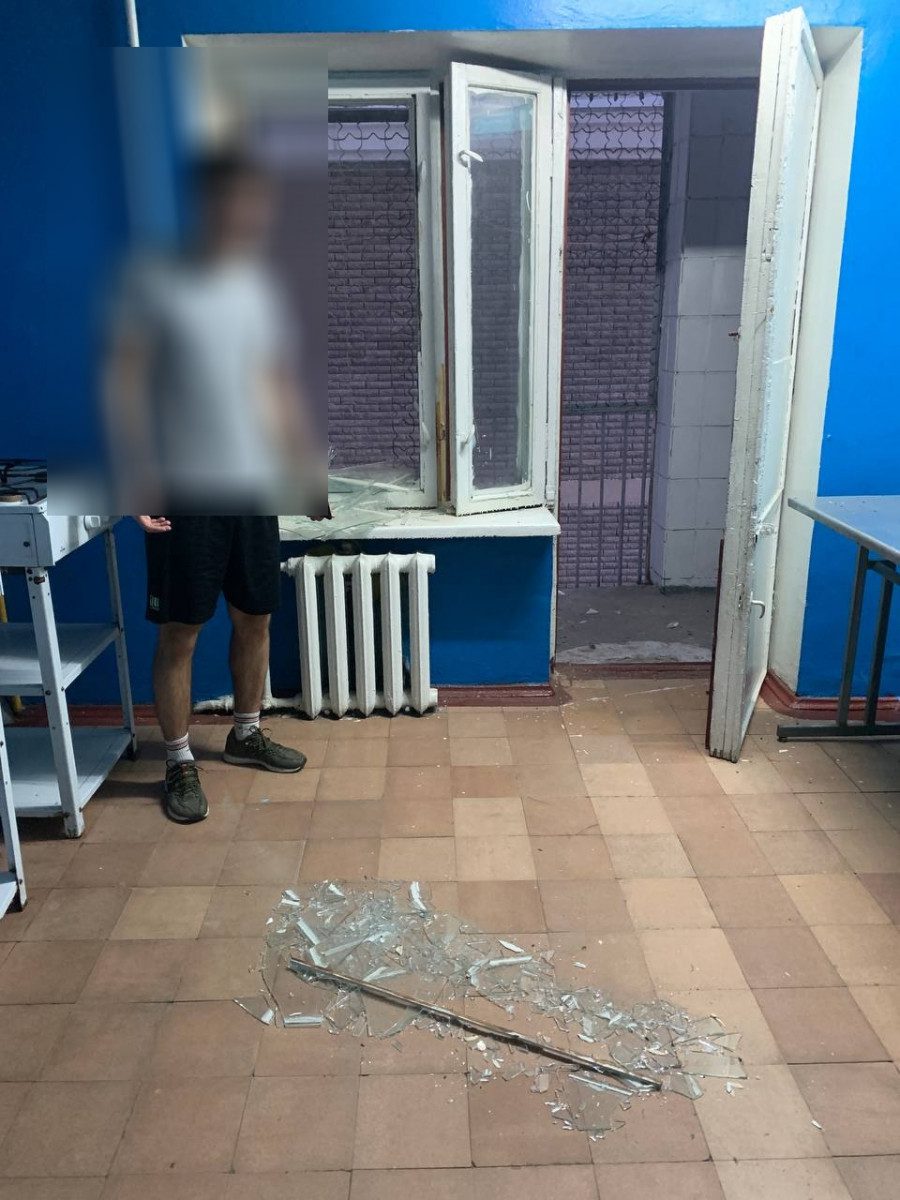 blurred person