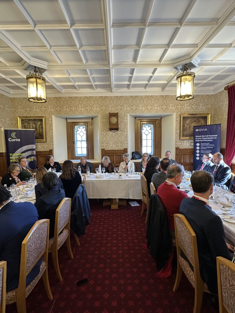 Angela McFarlane addressing the obesity summit lunch