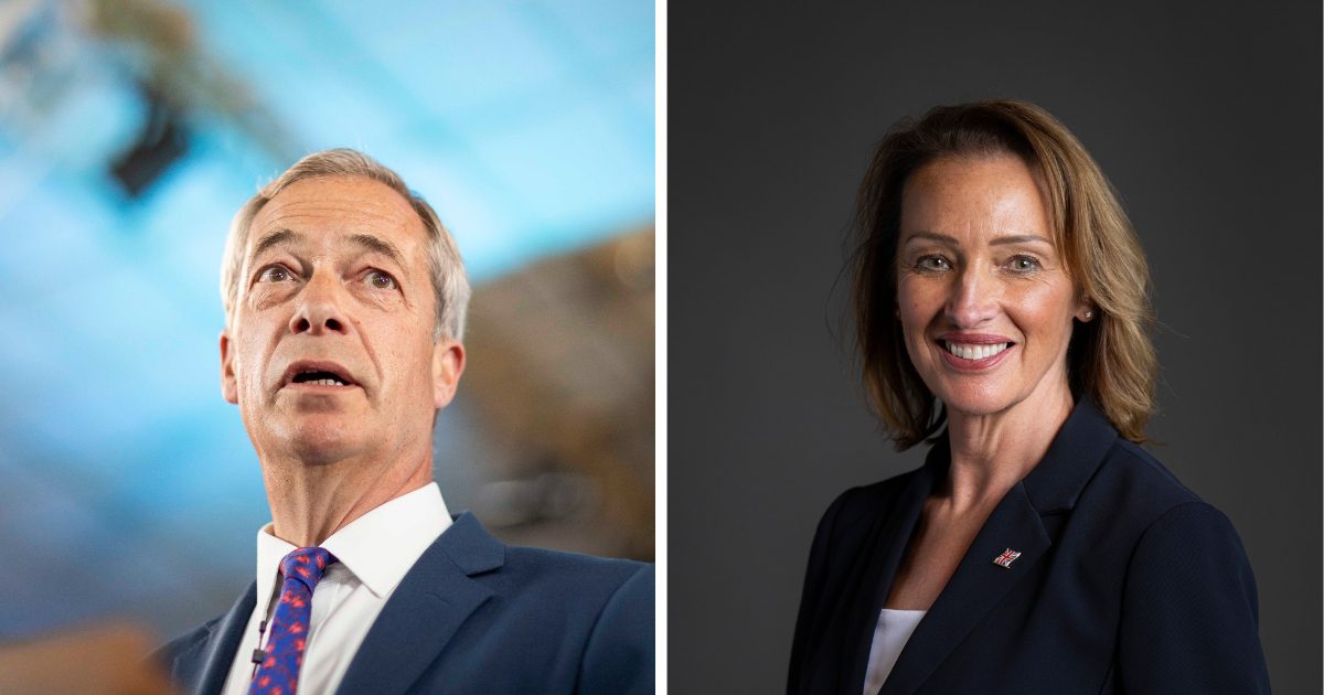 Sarah Pochin and Nigel Farage