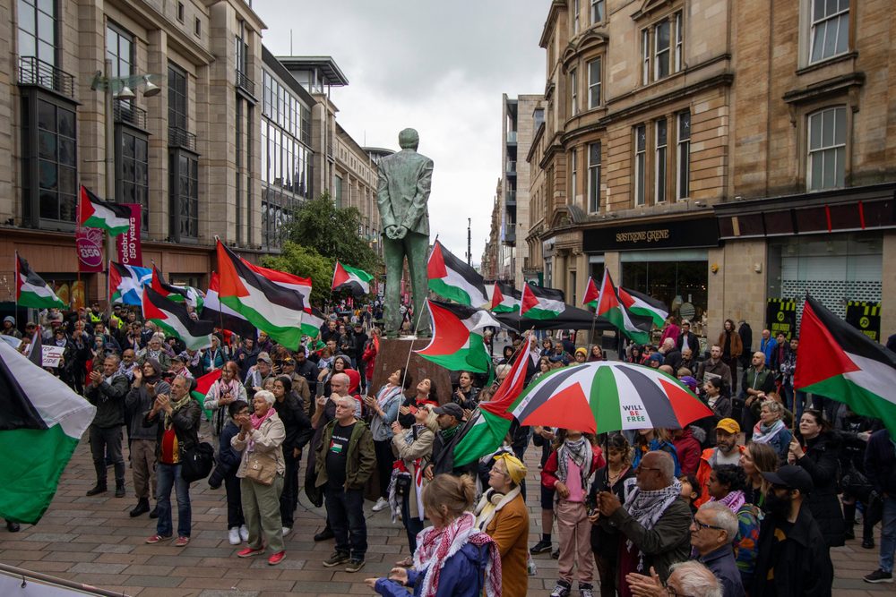 Palestine protest in Glasgow