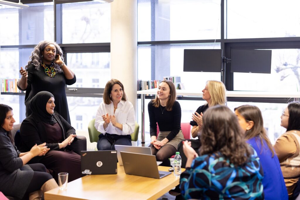 Secretary of State Liz Kendall attends the first meeting of the Women in Task Force where skills was a key topic of conversation