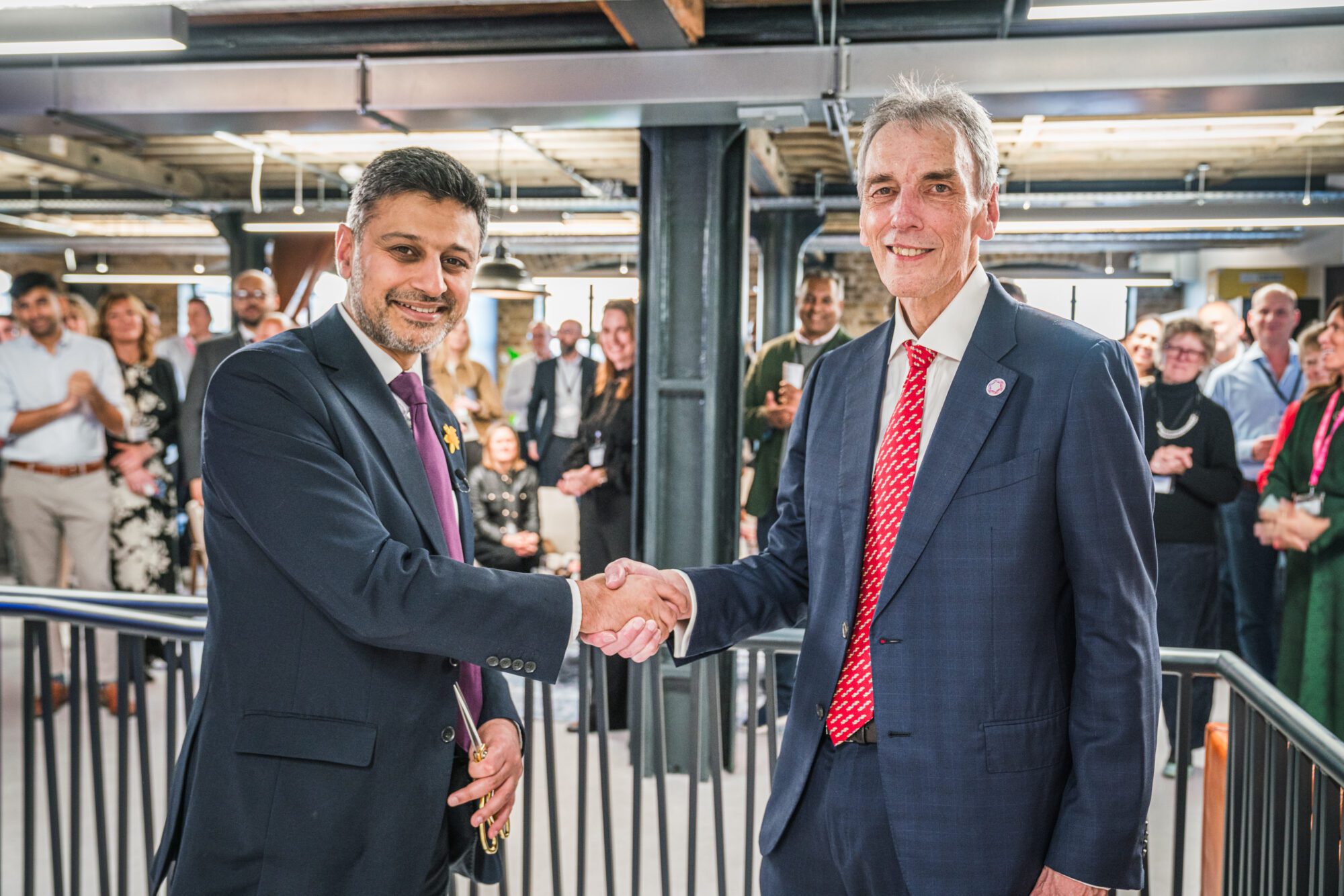 Genomics Office Opening. Dr Zubir Ahmed MP and Prof Sir Peter Donnelly
