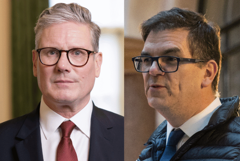 Keir Starmer and Olly Robbins in two separate images