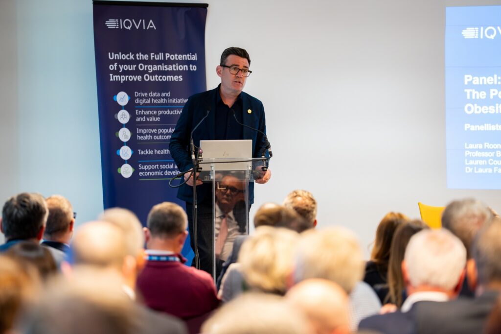 Former Mayor of Greater Manchester, Andy Burnham launches Curia's Shaping a Healthier Future report - as Prime Minister, he has pledged to ensure the NHS is not the last service of resort. (Photo: Health Innovation Greater Manchester). As Mayor Burnham championed better services for women, type 2 diabetes, and dietetics. 