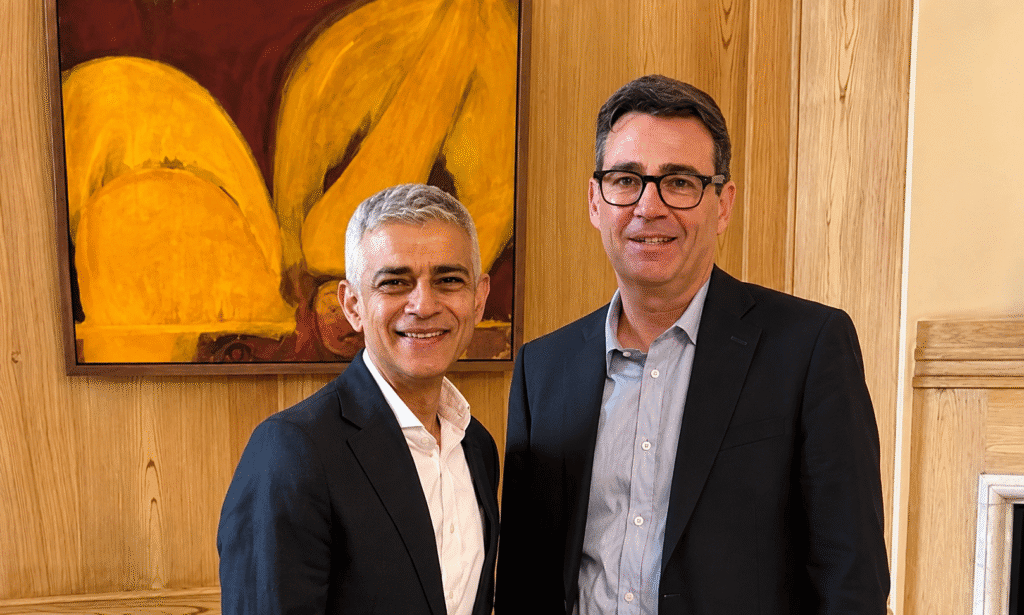 Earlier this month, Mayor of London Lord Sadiq Khan met wit the Prime Minister, Andy Burnham to discuss economic growth in the capital and future devolution plans. This includes planning. (Photo: Mayor of London)
