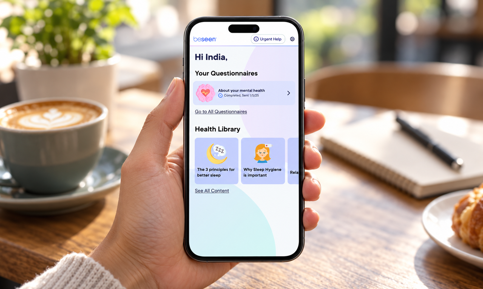 Beseen Mock up Health Library Landscape